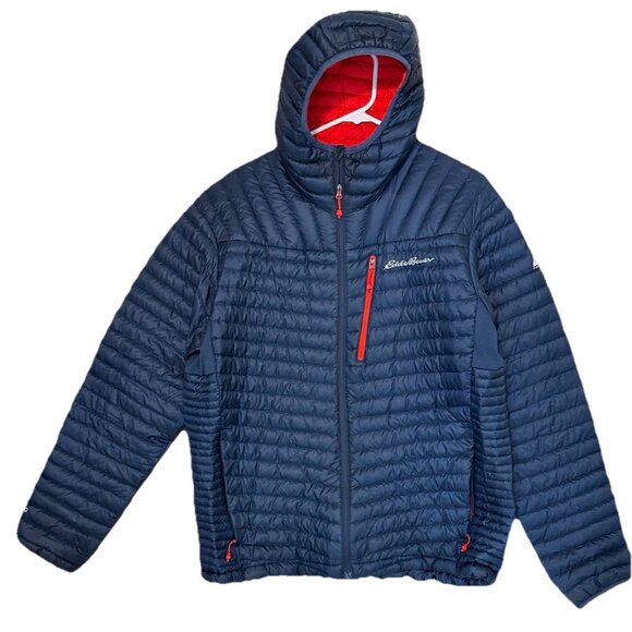 Eddie Bauer First Ascent Storm Goose Down Jacket Men’s  Large Blue - Picture 1 of 9